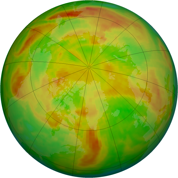 Arctic ozone map for 24 May 1991